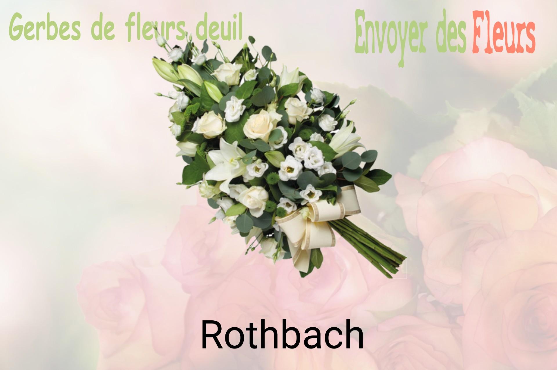Gerbe de fleurs de deuil livrée à Rothbach